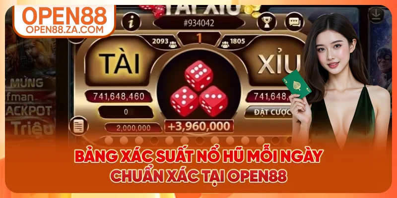 Bảng xác suất nổ hũ mỗi ngày chuẩn xác tại OPEN88