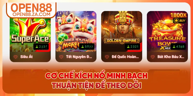 Cơ chế kích nổ minh bạch, thuận tiện để theo dõi
