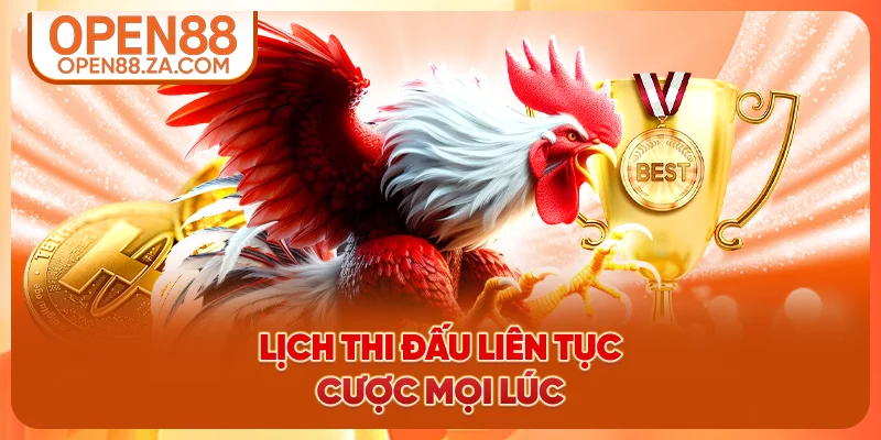 Lịch thi đấu liên tục, người tham gia có thể cược mọi lúc