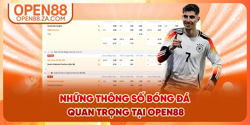 Những thông số bóng đá quan trọng tại OPEN88