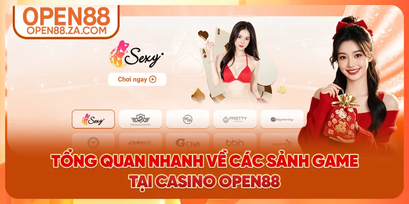Tổng quan nhanh về các sảnh game tại Casino OPEN88
